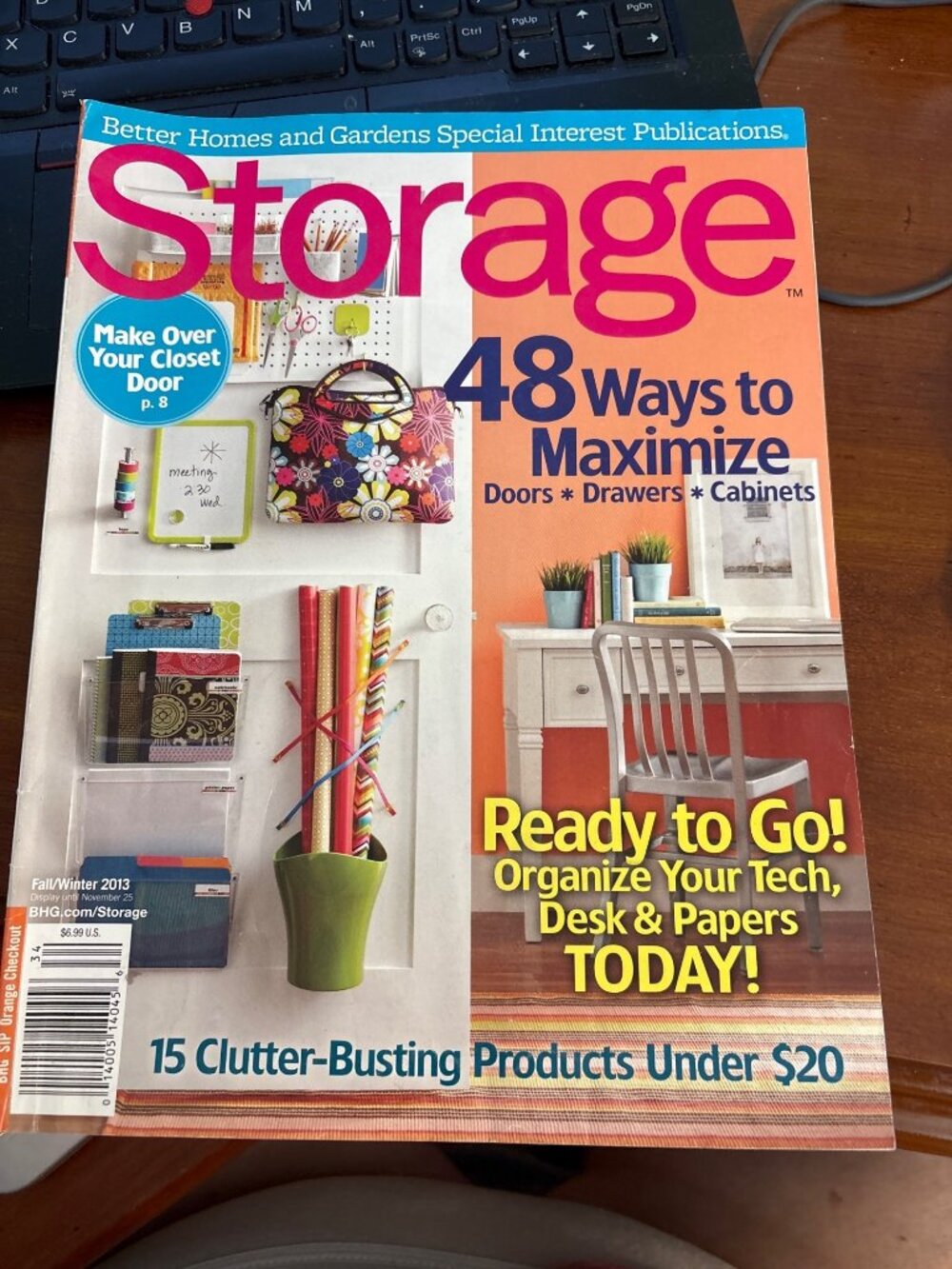 VTG Better Homes & Gardens Storage Magazine Fall/Winter 2013 Clutter Buster Idea